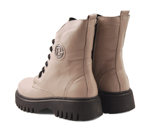 T.Sokolski Z1962 beżowe skórzane trapery