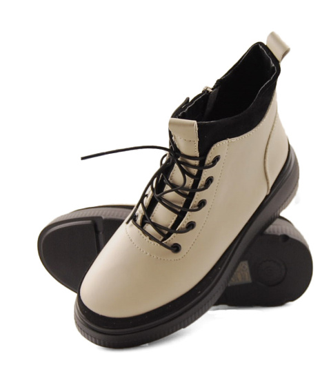 T.Sokolski Z24-217 beżowe skórzane botki