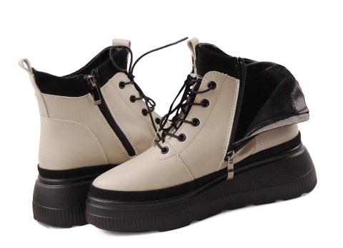 T.Sokolski Z24-217 beżowe skórzane botki