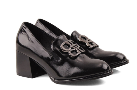 T.Sokolski j24-473 czarne półbuty na słupku