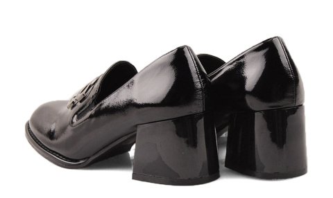 T.Sokolski j24-473 czarne półbuty na słupku