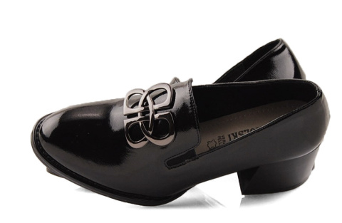 T.Sokolski j24-473 czarne półbuty na słupku