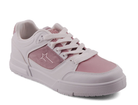 Big Star RR274A251 biało-różowe półbuty Big Star RR274A251 biało-różowe półbuty