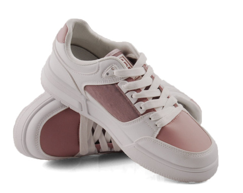 Big Star RR274A251 biało-różowe półbuty Big Star RR274A251 biało-różowe półbuty