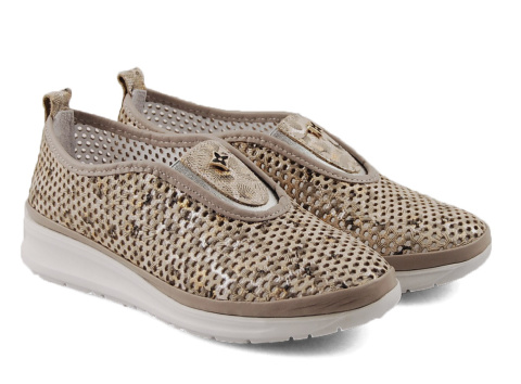 Boccato 0110-820.1 beżowe skórzane półbuty