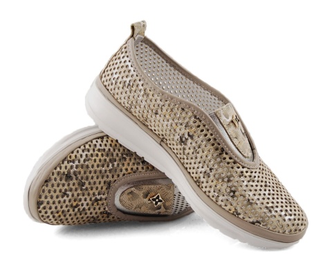 Boccato 0110-820.1 beżowe skórzane półbuty