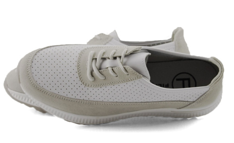 Filippo DP6717 białe skórzane półbuty Filippo DP6717 białe skórzane półbuty