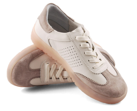 Filippo DP6745 beżowe skórzane półbuty