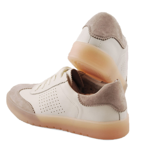 Filippo DP6745 beżowe skórzane półbuty