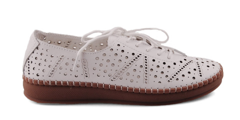 Filippo DP6830 białe skórzane półbuty