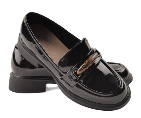 Filippo DP6929 czarne skórzane półbuty