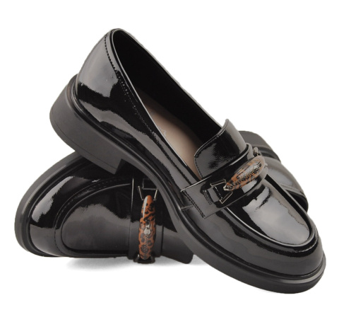 Filippo DP6929 czarne skórzane półbuty