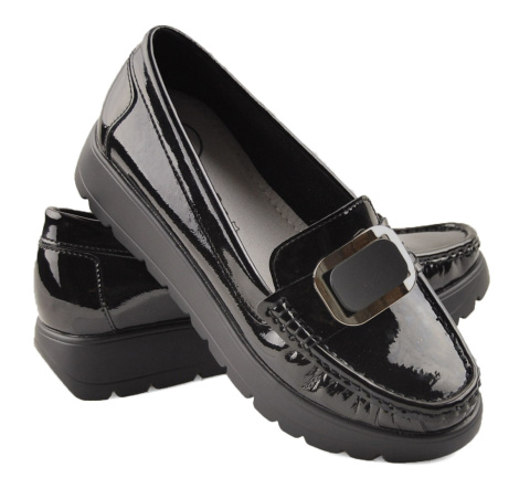 Filippo DP7056 czarne skórzane półbuty Filippo DP7056 czarne skórzane półbuty