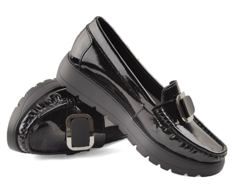 Filippo DP7056 czarne skórzane półbuty Filippo DP7056 czarne skórzane półbuty