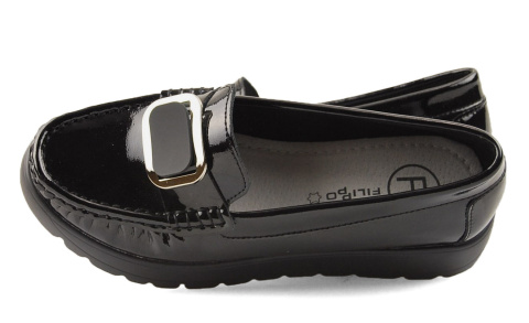 Filippo DP7056 czarne skórzane półbuty Filippo DP7056 czarne skórzane półbuty