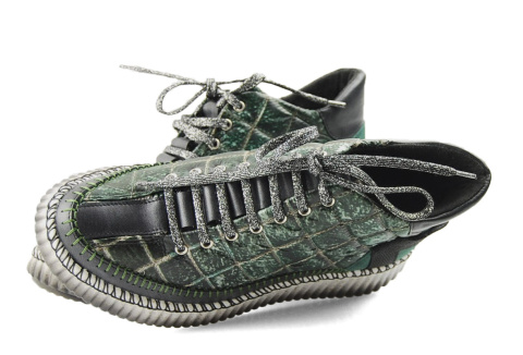 Maciejka 06752 zielone skórzane botki