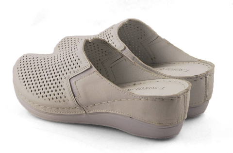 T.Sokolski L25-164 białe skórzane klapki T.Sokolski L25-164 białe skórzane klapki