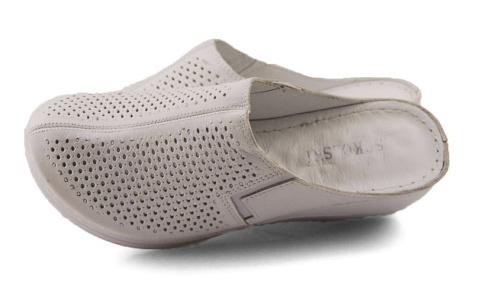 T.Sokolski L25-164 białe skórzane klapki T.Sokolski L25-164 białe skórzane klapki