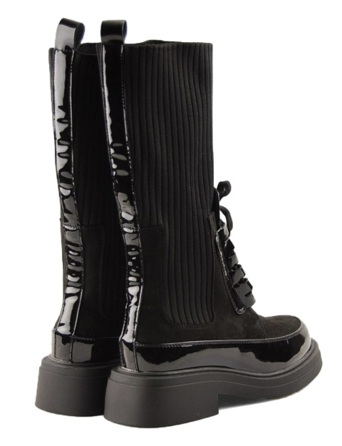 T.Sokolski Z24-183 czarne botki skarpetkowe