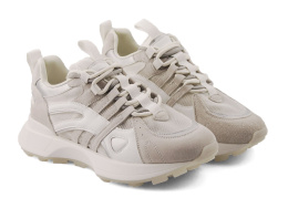 Vinceza 66744 szare skórzane sneakersy