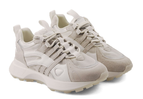 Vinceza 66744 szare skórzane sneakersy