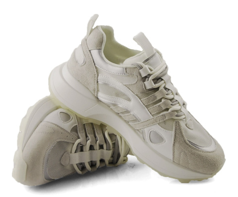 Vinceza 66744 szare skórzane sneakersy Vinceza 66744 szare skórzane sneakersy