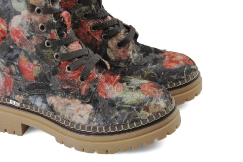 Artiker 57C1054 wieokolorowe botki w kwiaty