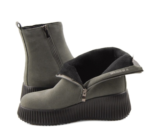 Filippo DBT6392 szare skórzane botki Filippo DBT6392 szare skórzane botki