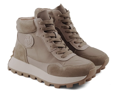 Filippo DBT7158 beżowe skórzane botki Filippo DBT7158 beżowe skórzane botki