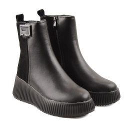 Filippo DBT7268 czarne skórzane botki