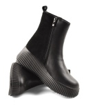 Filippo DBT7268 czarne skórzane botki