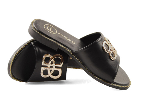 Filippo DK6905 czarne klapki Filippo DK6905 czarne klapki