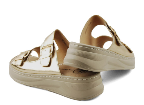 Filippo DK7044 złote skórzane klapki Filippo DK7044 złote skórzane klapki