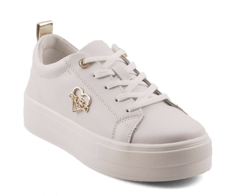 Filippo DP3533/25 białe skórzane półbuty Filippo DP3533/25 białe skórzane półbuty