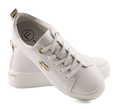 Filippo DP3533/25 białe skórzane półbuty Filippo DP3533/25 białe skórzane półbuty