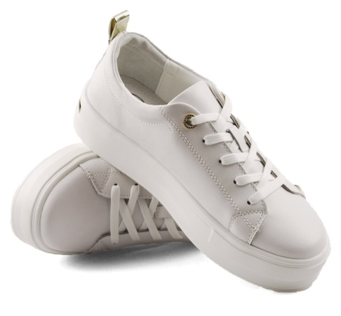 Filippo DP3533/25 białe skórzane półbuty Filippo DP3533/25 białe skórzane półbuty