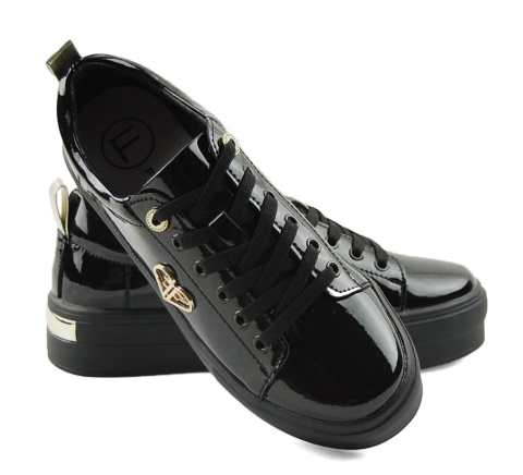 Filippo DP3533/25 czarne skórzane półbuty lakierowane Filippo DP3533/25 czarne skórzane półbuty lakierowane