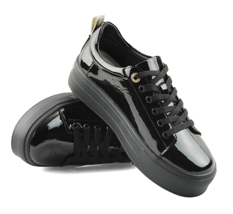 Filippo DP3533/25 czarne skórzane półbuty lakierowane Filippo DP3533/25 czarne skórzane półbuty lakierowane