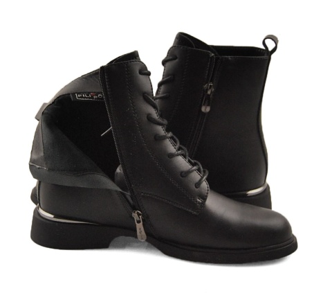 Filippo DBT6520 czarne skórzane trzewiki Filippo DBT6520 czarne skórzane trzewiki