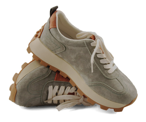 Filippo DP6743 zielone skórzane półbuty