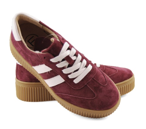 Filippo DP6776 bordowe skórzane półbuty