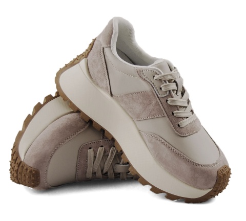 Filippo DP6785 beżowe sneakersy na platformie Filippo DP6785 beżowe sneakersy na platformie