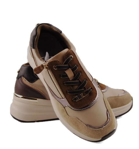 Filippo DP7105 brązowe skórzane sneakersy Filippo DP7105 brązowe skórzane sneakersy