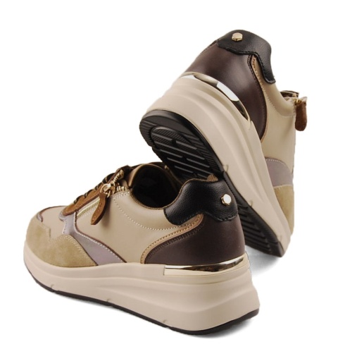 Filippo DP7105 brązowe skórzane sneakersy Filippo DP7105 brązowe skórzane sneakersy