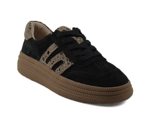 Filippo DP7114 czarne skórzane sneakersy w panterkę Filippo DP7114 czarne skórzane sneakersy w panterkę