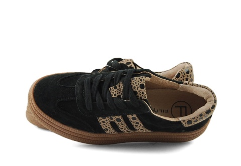 Filippo DP7114 czarne skórzane sneakersy w panterkę Filippo DP7114 czarne skórzane sneakersy w panterkę