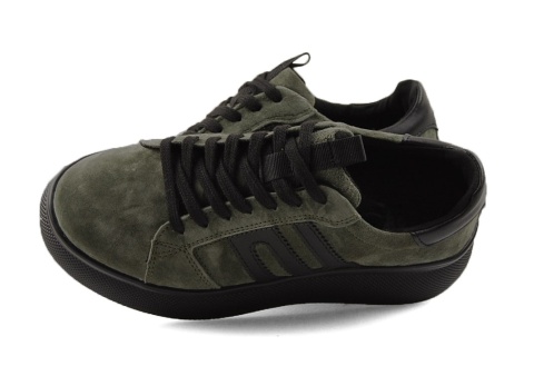 Filippo DP7175 zielone skórzane sneakersy