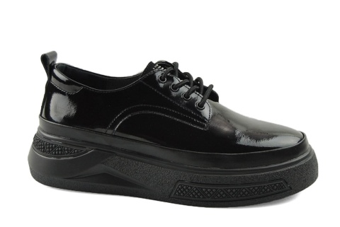 Filippo DP7303 czarne skórzane półbuty lakierowane