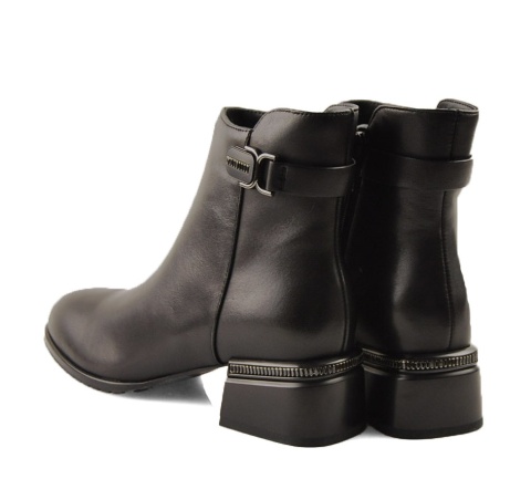 Loretta Vitale C3845 czarne skórzane botki