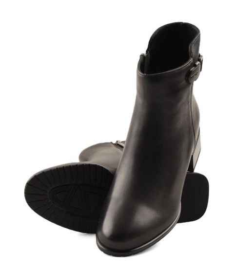 Loretta Vitale C3845 czarne skórzane botki